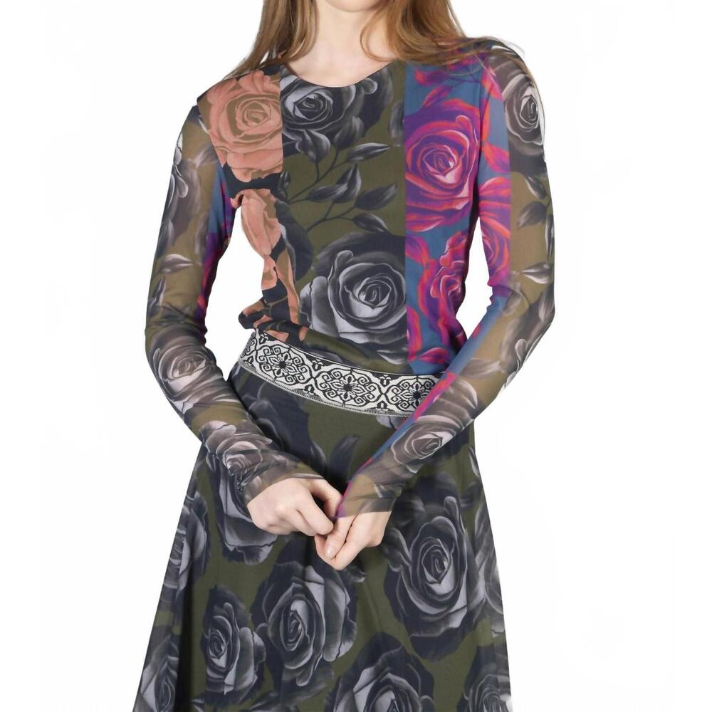 NEW PETIT POIS BY VIVIANA G combo long sleeve crew tee in stripe flower